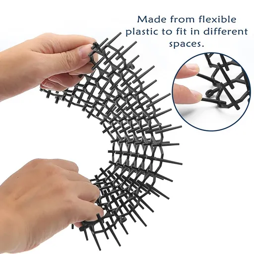 6PCS 20cmx15cm Cat Deterrent Mat Anti Cat Repellent Spikes Mat with Cat Scat Spikes for Garden, Flat Prickle Strip Dig Stopper for Lawn