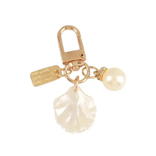 Womens Cute Key Rings Shell Heart Pearl Shape Keychain Charm Bag Hanger Pendants - 5
