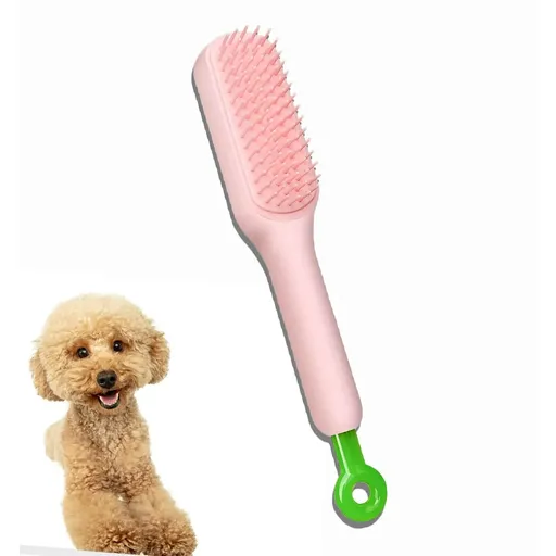 Small Dog Grooming Brush, Gentle Puppy Hair Brush for Shih Tzus Yorkies and Maltipoos, Pink, Daily Comfort Use