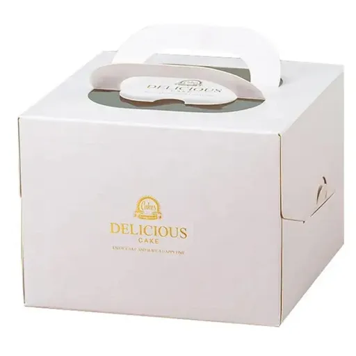 30PCS White Portable Cake Boxes Display Window Packing Case Party with Handle Birthday - 12 inch