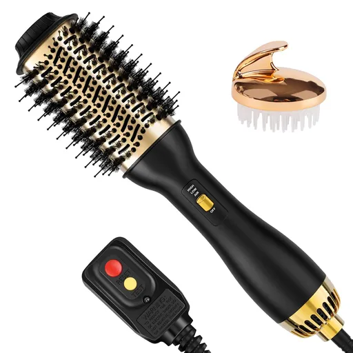 Hair Dryer Brush Blow Dryer Brush, Hot Air Brush with Oval Barrel, Salon-Grade Hair Dryer Brush Blow Dryer for All Hair Types