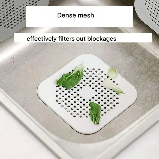 Silicone Sink Strainer for Kitchen & Bathroom – White