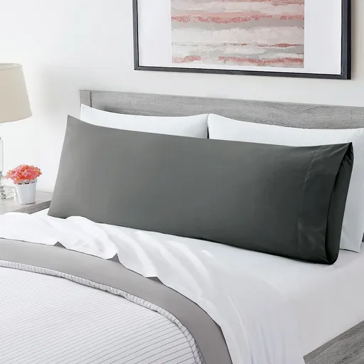 Ultra Soft Microfiber Body Pillow Cover/Pillowcases with Envelope-style pocket (50cm x 150cm Body Pillow Cover,Dark gray)