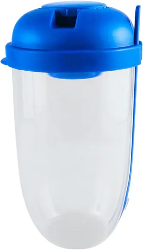 Breakfast Cup - Oat - Yogurt - Salad Cup - Portable Breakfast Lunch Cup - Food Storage Cup - Vegetable and Fruit Cup - Lid - Spoon - Blue
