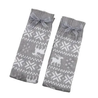 House Of Dasein Merry Christmas Leg Warmers - Grey
