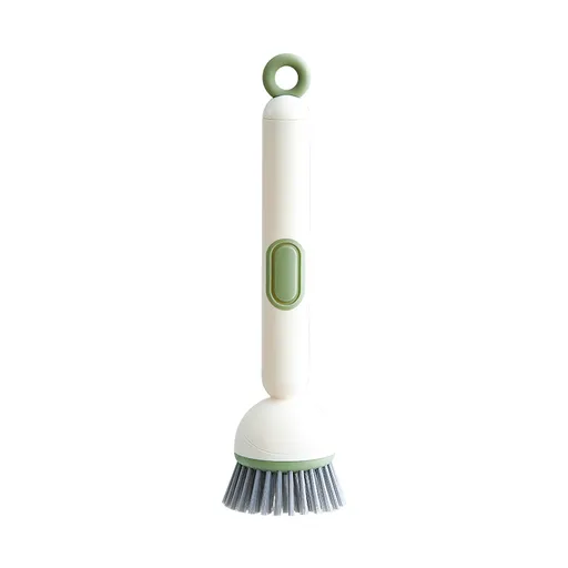 2 Pack Green Kitchen Dish Brush with Soap Dispenser Adjustable Handle 360 Degree Cleaning Scrubber Non-Scratch Bristles for Pans Pots and Sink