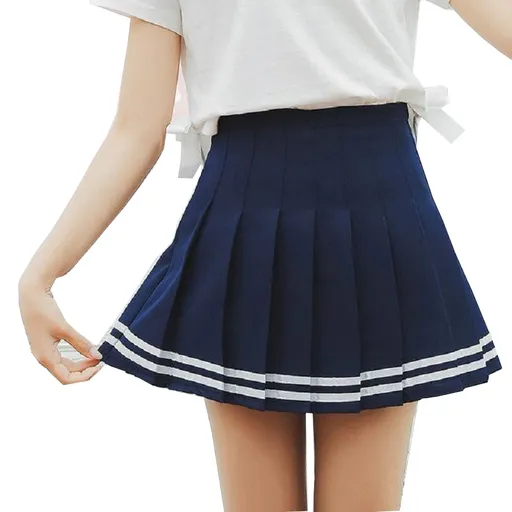 Hod Health & Home Striped Tennis Skirt - Navy Blue - L