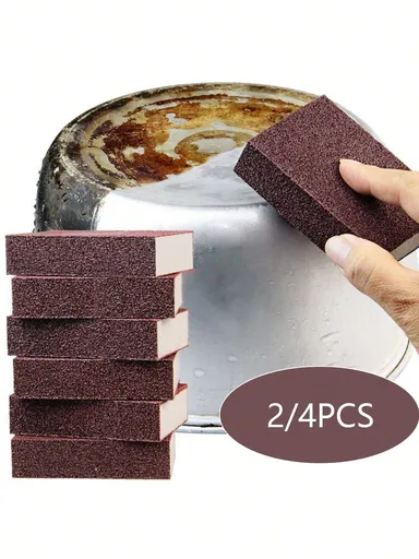 4pcs Magic Sponge Eraser Carborundum Removing Rust Cleaning Brush Descaling Clean Rub Kitchen Bathroom Home Household Suppliers