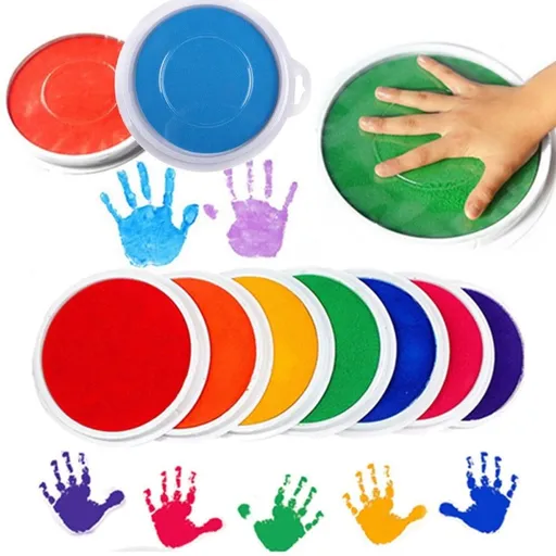 Clearance Colors DIY Ink Pad Finger Painting Cardmaking Large Round For Kids
