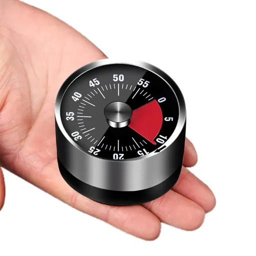 Kitchen Cooking Timer Clock Mechanical Counter 60 Minutes Timer Black