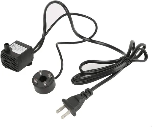 Water Fountain Pump, 2W Submersible Pump with 4 Colorful Lights for Rockery Fountain Pool Garden Pond Fish Aquarium Statuary(US Plug) Water Pumps
