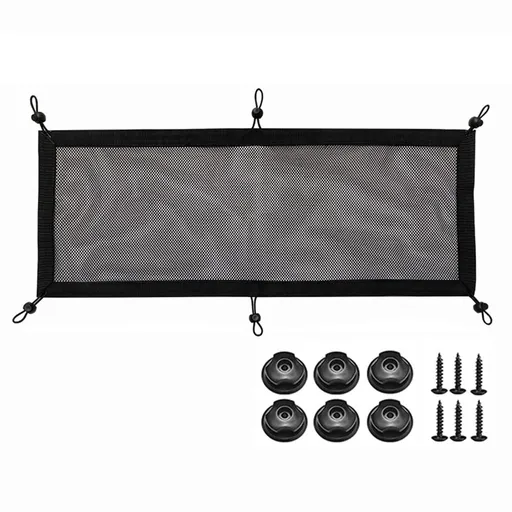Cable Management net - Under Desk Cable Management Tray - Cable net - Wire Management Under Desk - Cord Organizer (6-pole socket net pocket+6 plum blossom buckles+6 screws)