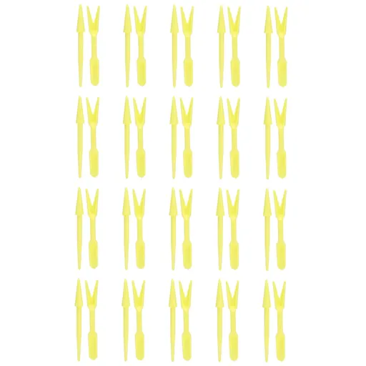 20Sets Small Seed Planter Strong Practicality Small Portable Comfortable to Use Seedling Remover for Vegetable PlantingYellow