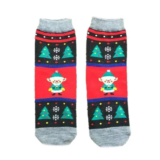 Christmas Socks Santa Reindeer Snowman Pattern Xmas Party Gift Stockings - Clown