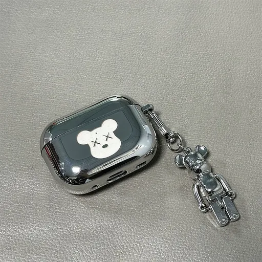 Laser Engraved XX Bear + Matching Keychain Apple AirPods 3