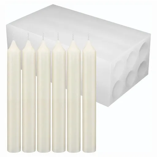 6-Hole Long Pillar Silicone Candle Mold for DIY Candle Making, Versatile Cylinder Design