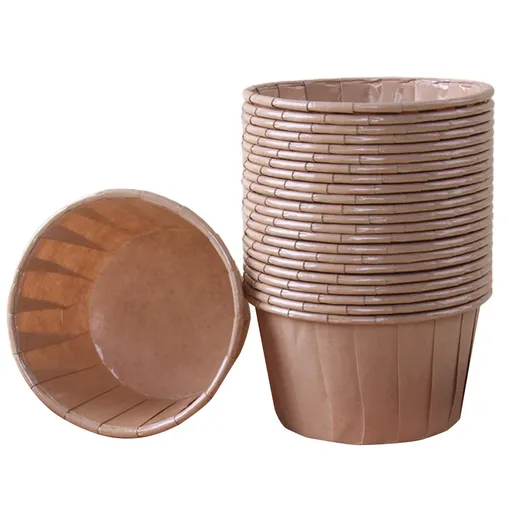 Greaseproof Cupcake Liners 50pcs Cake Cup Liners Greaseproof Paper Waterproof Easy Demould Disposable Baking Cups Khaki