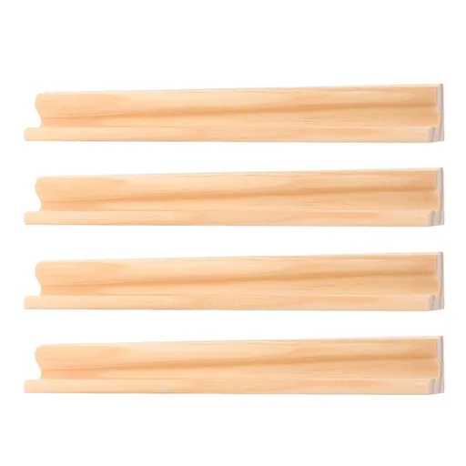 4pcs Wooden Domino Holder Multi-function Domino Bases Game Support for Gamers