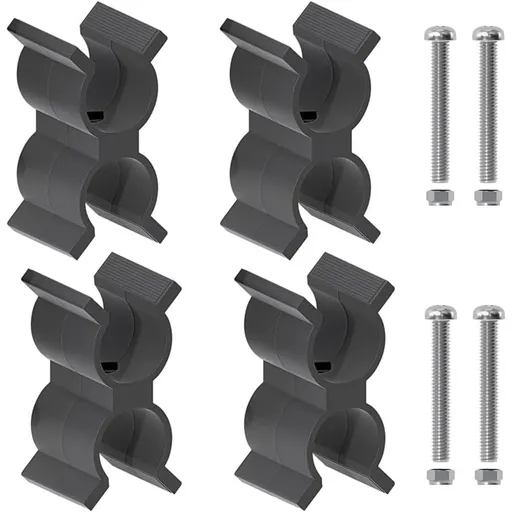 4 pack 7/8 Inch to 1 Inch OD Tube Clips, Anti Rattle Boat Canopy Support Pole, Top Parts(4 PCS with Screws)