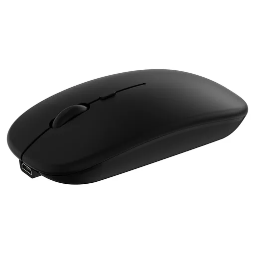 Bluetooth Mouse Rechargeable Wireless Mouse for Tablet Cell Phone Smartphone Laptop PC Computer Desktop Android Cordless (Black)