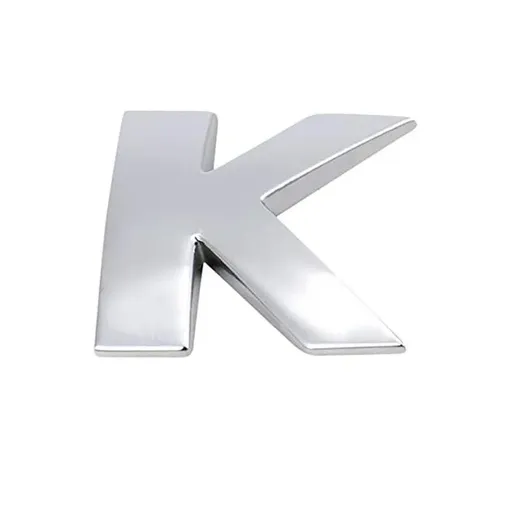 A-Z Alphabet Letters Car Sticker Self Adhesive Auto Badge Emblem 3D Chrome Good - K