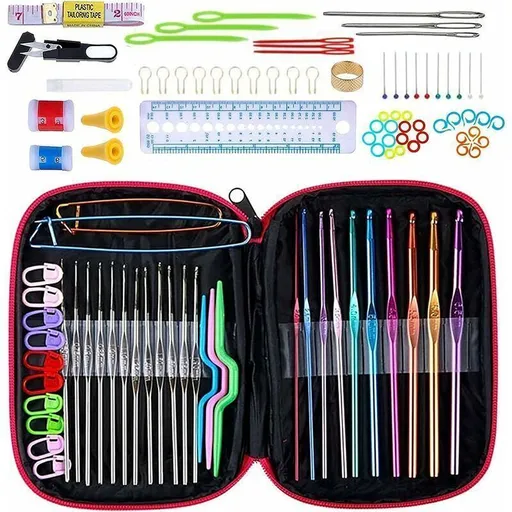 Crochet Hooks Set Knitting Needles Kit for Adult Beginners Knitting Tool Accessories with Mini Case
