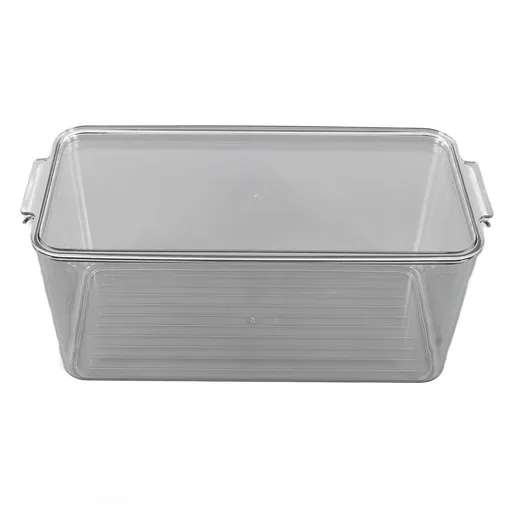 Plastic Storage Box Stackable Refrigerator Kitchen Clear Plastic Fruit Vegetable Preservation Storage BoxHigh