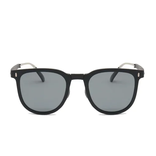 Ultra-Light Foldable TR Sunglasses for Women with Storage Bag - 15° Adjustable Temples & Premium Hinges, UV Protection (Black Frame/Grey Lenses)