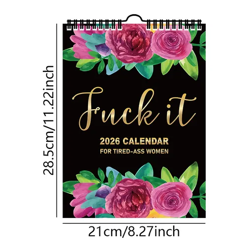 Exhausted women 2026 Wall Calendar 28.5 x 21 cm – Funny and Inspirational Designs for Home, Office, or Gift in Australia