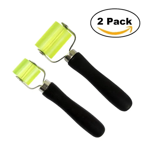 2 Size Car Sound Deadener Rolling Wheel Roller for Easy Application (17.5*5cm+17*3.1cm) – Noise Insulation & Vibration Dampening Tool for Automotive Audio & Heat Mat Installation