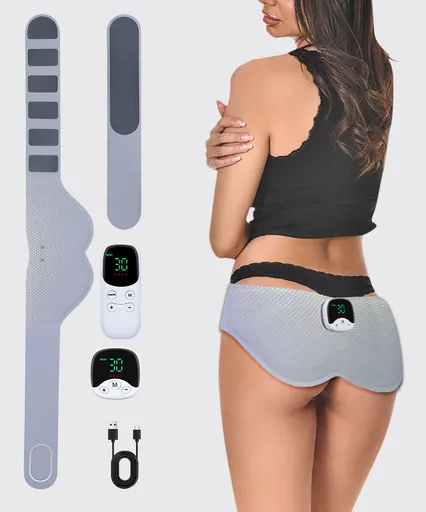 Electric Hip Trainer EMS Muscle Stimulator Buttock Lifting Belt with Remote Control 10 Modes 30 Intensity Levels Rechargeable Home Gym Workout