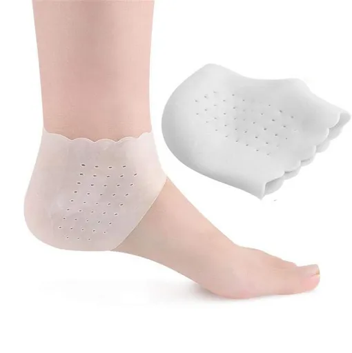 Gel Heel Protectors, Breathable Hole Design Heel Cups Sleeve Socks Silicone Heel Cushion, Great for Relieve Heel Pain