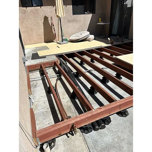 12 Pack Adjustable Deck Support Pedestals Deck Foundation Bases for Raised Outdoor Flooring