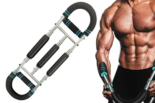 Twister Arm Trainer Adjustable Twister Arm Chest Exerciser With 3 Springs - Blue
