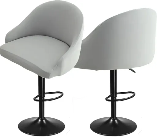 2 Pack Bar Stool Slipcovers Stretch Swivel Chair Covers with Back for Counter Armchairs and Kitchen Island Chairs