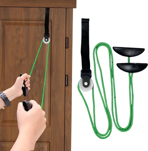 Shoulder Trainer - Shoulder Pulley - Shoulder Pulley Hand Support - Shoulder Pulley - Rehabilitation Exercise Device - Suspension Trainer - Shoulder Strap - for frozen shoulder and hand physiotherapy - Relieves Shoulder Pain - Green