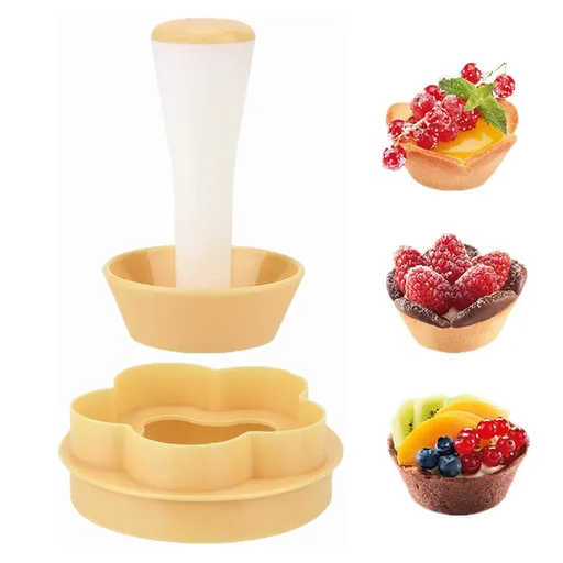 Pastry Dough Tart Tamper Kit, Tart Tamper Set Tart Pan Wooden Molds Egg Tarts Tamper Pastry Tools Double-Side Tart Tamper