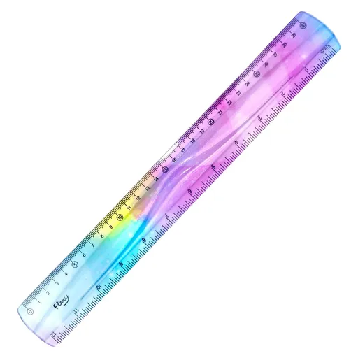 12 Inch Flexible Ruler Bendable Plastic Ruler Soft Bendable Gradient Colour Rulers with Centimeters and Inches for stǔdənt Schǒ-ǒl Classroom, 1 30Cm Colorful Flexible Ruler Colorful flexible ruler Light blue