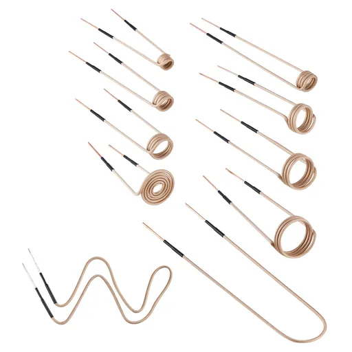 10Pcs Magnetic Induction Heater Coil, Inductor Heat Accessories, Mini Heater Coil Kit with Flexibility and Long Lifespan, for Removing Rusty Bolts and Nuts, 8 Coils + 1 U-Shaped + 1 Free Forming