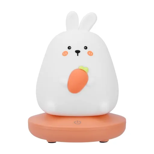 Cute Carrot Rabbit LED Baby Night Light Silicone Children's Night Light Rabbit Children's Room Adjustable Night Light