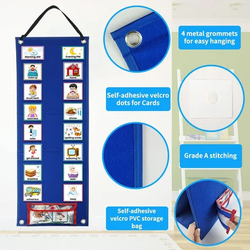 Visual Schedule Chart for Kids Daily Routine Cards Multiple Kids Routine Cards Behavioral Tool -Home,School,Chores,Outings