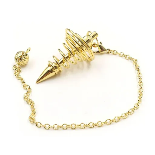 Metal Spiritual Pendulum for Divination Threaded Dowsing Pendulum Healing Pendulum Chain