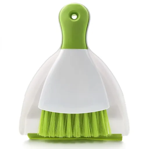 Dust pan Broom Brush Dustpan - Small Broom and Dustpan Set, Mini Broom and Dustpan, Small Dustpan and Brush Set for Home （Green）