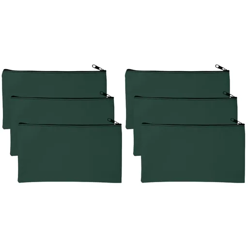 Aluminum Alloy Money Pouch Green for Cash and Documents Storage 6Pcs