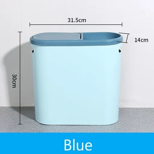 Press-Lid Trash Can 10L Slim Design Cream Matte Plastic for Bathroom Kitchen Bedroom