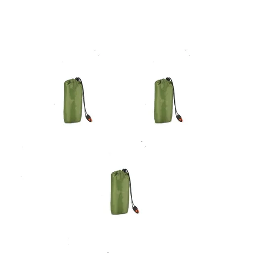 Emergency Sleeping Bag, Portable Emergency Blanket Thermal Bivy Sack, Waterproof Lightweight Survival Gear with Compass for Camping Hiking Outdoor Adventure240*150cm，3pcs，green，Send a whistle