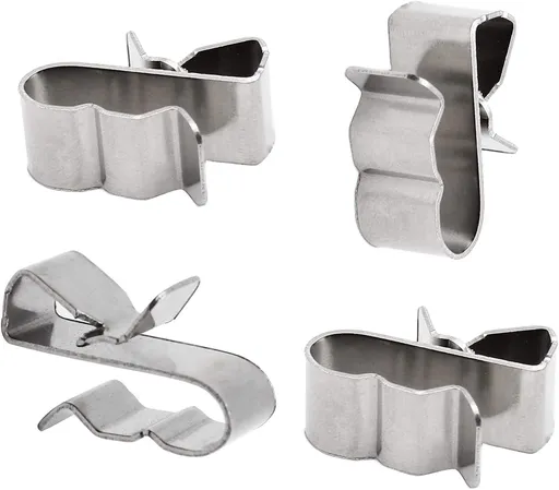 60pcs Solar Panel Cable Clips Trailer Wire Clips Stainless Steel, 0.85" / 22mm Length