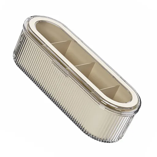 4 Grids Kitchen Seasoning Box with Lid Household Spice Box Sealed Sugar Salt Container with Spoon