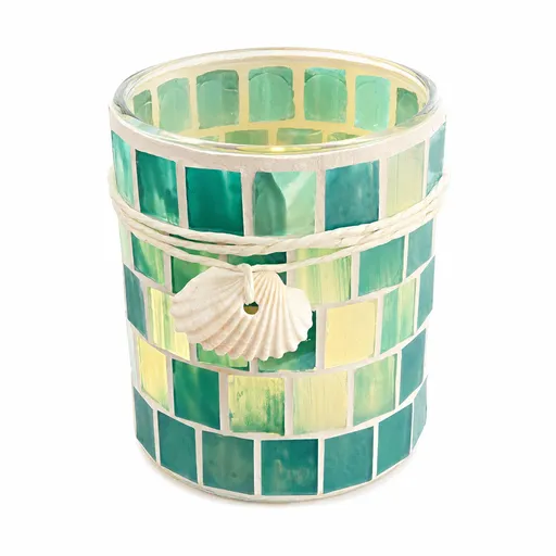 Glass Mosaic Candlestick, Aromatherapy Candle Cup for Valentine's Day, Christmas, Party Table Decor (Candles Not Included)