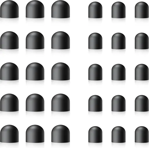 Rubber Tips for Stylus Pens (15 Pair, 0.2'' & 0.28'') Replacement nibs for Touch Screen Pen,Soft,No Scratches,Universal Stylus Ends